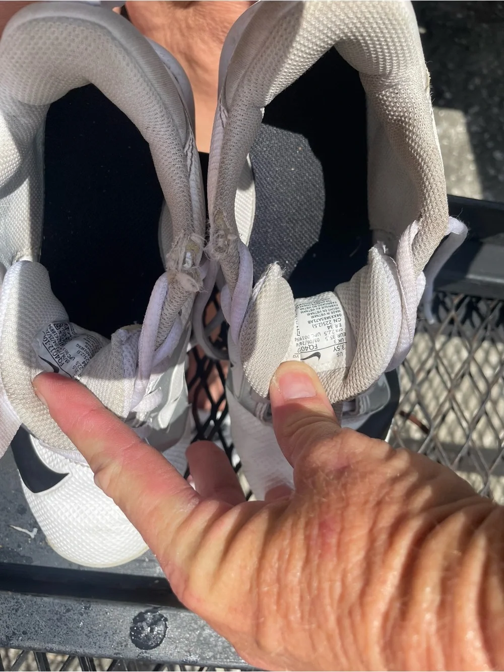 Nike Kids White and Silver Cleats
